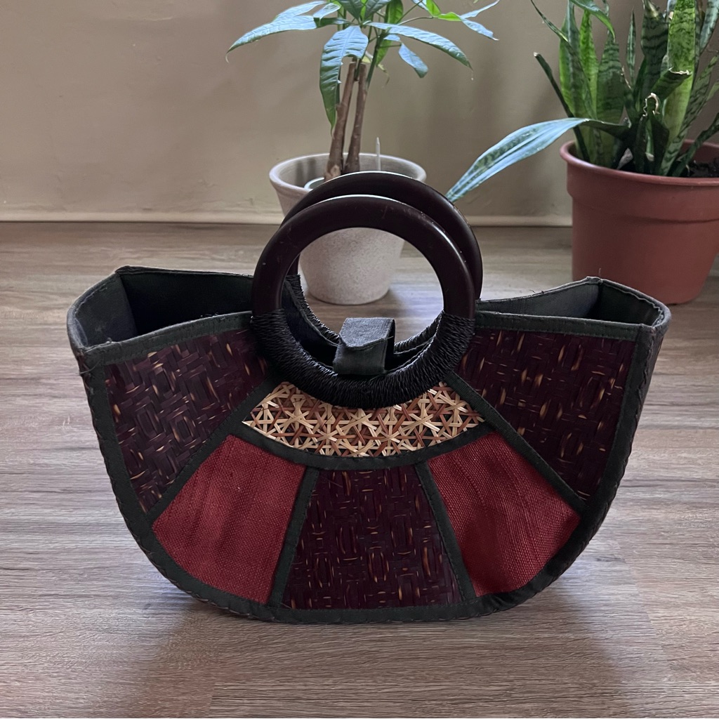 Unbranded Native Bag With Wood Handle